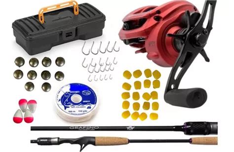 Kit Pesca Completo Carretilha Maruri Rol Vara De Carbono