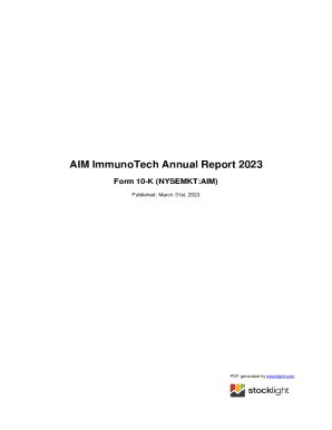 Fillable Online Aim Immunotech Inc Aim Sec Filing K Annual Report