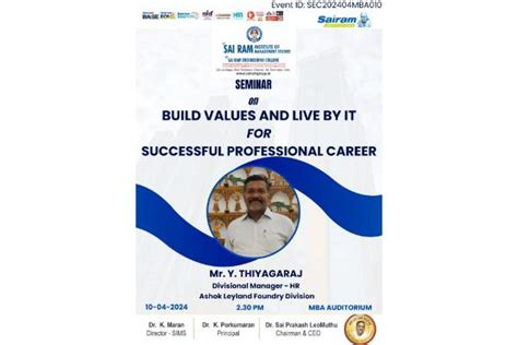 10 04 2024 SIMS Organized Seminar On Build Values And Live By IT For