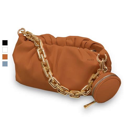 Bolsa Feminina Klizz Chain Em Couro Zíper Corrente Dourada M Submarino