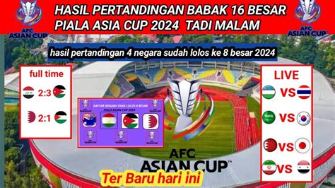 Hasil Pertandingan Piala Asia Cup 2024 Babak 16 Besar Tadi Malam Irak