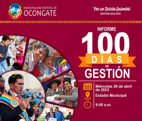 Informe De Dias De Gestion Municipalidad Distrital De Ocongate