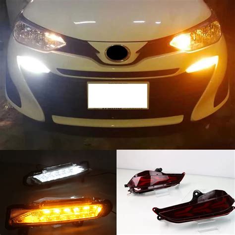 Luces LED de circulación diurna para coche Toyota Yaris lámpara