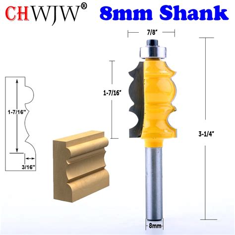 CHWJW 1PC 8mm Shank 1 7 16 Architectural Molding Router Bit Wood