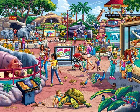 The Zoo 500 Pieces Boardwalk Puzzle Warehouse