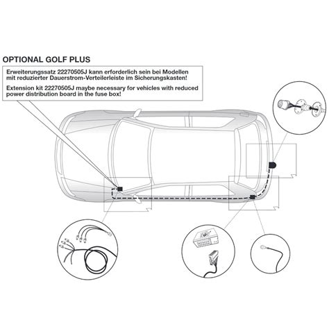 AUTOHAK AHK für VW Golf V Fließheck 03 08 hori 13 pol JAEGER ES SPEZ