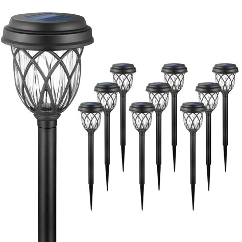 10 Pack Solar Lights Outdoor Garden Pathway Solar Powered Yard Lights