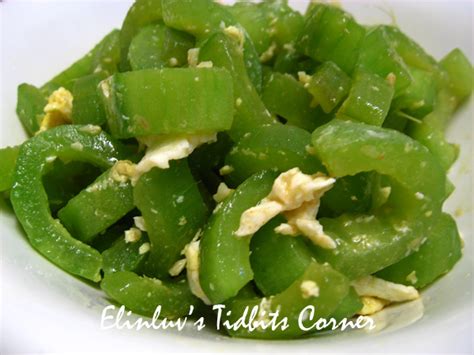 Elinluvs Tidbits Corner Snake Gourd With Egg Stir Fry