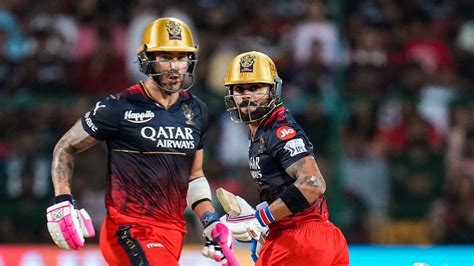 Ipl Fifties From Du Plessis Kohli Maxwell Take Rcb To