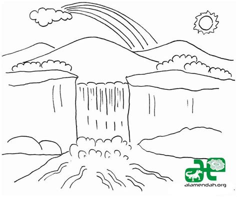 Mewarnai-Gambar-Pemandangan-Alam-Hitam-Putih-08 | Alamendah's Blog