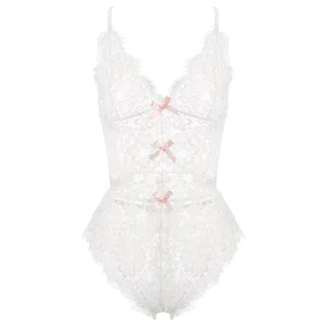 Seduction Pajama For Women Lace Bodysuit One Piece Lingerie Transparent Pajamas Sexy Lashes Lace