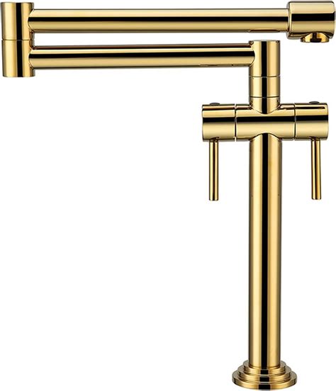 Kitchen Faucet Hot And Cold Water Commercial Kitchen Sink Taps Brass Pot Filler Faucet Folding