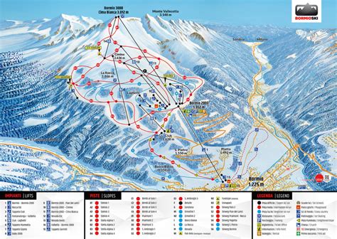 Cartina Bormio Mappa Piste Sci Bormio Dove Sciare