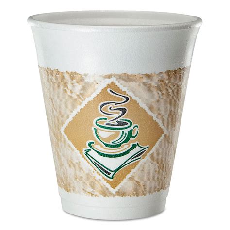 Dart Cafe G Foam Hotcold Cups 8 Oz Browngreenwhite 25pack