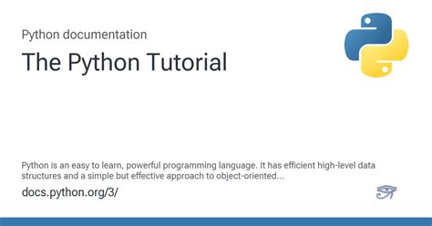 python tutorial python  documentation