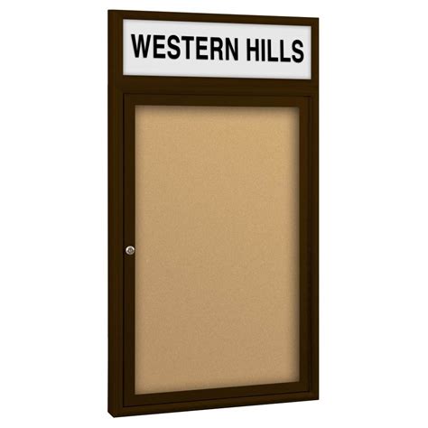 Best Rite 94pcc Oh Outdoor Headline Bulletin Board Cabinet Best Rite Bestrite 94pcc Oh