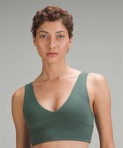 Lululemon Align V Neck Bra Light Support A B Cup Dark Forest Lulu