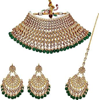 Shining Diva Fashion Latest Kundan Design Bridal Choker Necklace Set