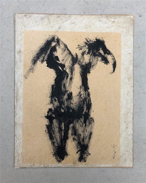 Proantic Female Nude India Ink Monogram To Identify