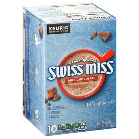 Swiss Miss Hot Cocoa Mix Milk Chocolate K Cup Pods 10 0 65 Oz Hy Vee Aisles Online Grocery