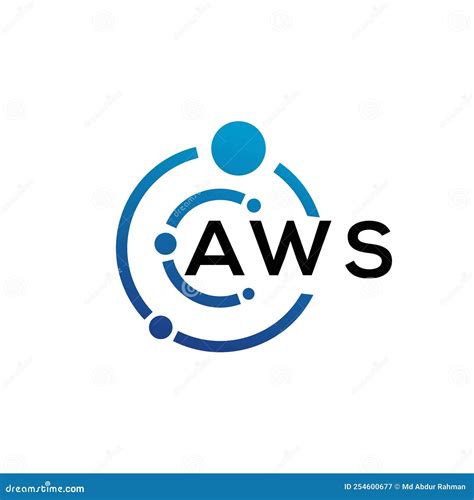 Aws Letter Logo Design On Black Background Aws Creative Initials