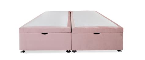 Respa 5ft King Full Opening Divan Base In Quartz Pink Fabric