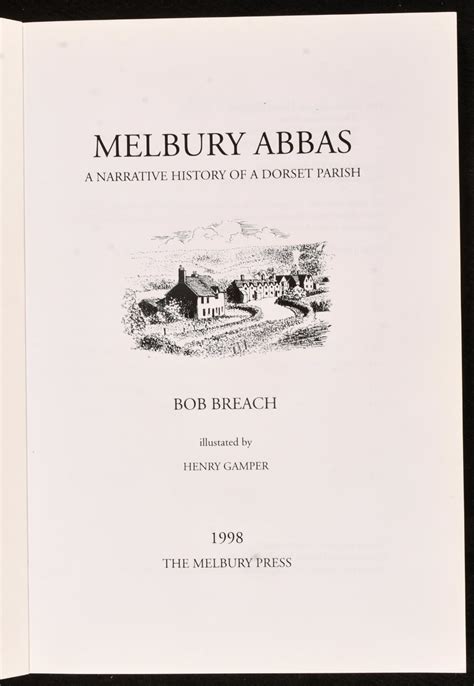 melbury abbas  narrative history   dorset parish  bob breach