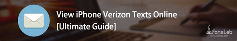 How To View Iphone Verizon Texts Online [ultimate Guide]