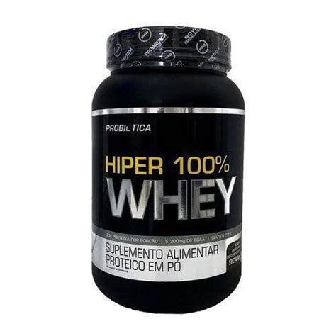 Hiper 100 Whey Pote 900g Sabor Chocolate Probiótica Whey