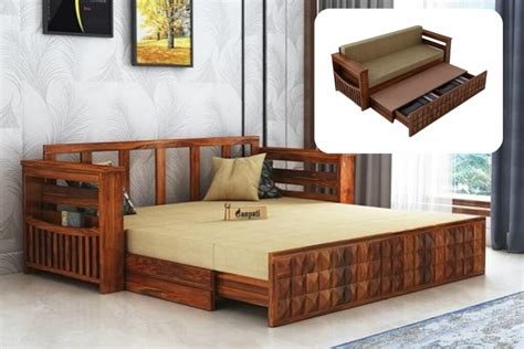 Ganpati Arts Sheesham Wood Sofa Cum Bed Deals India