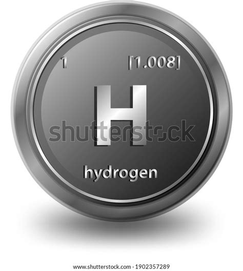 Hydrogen Chemical Element Chemical Symbol Atomic Stock Vector Royalty Free 1902357289