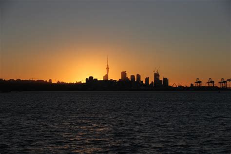 Auckland Sunset Skyline from Orakei Wharf March 2019 : r/auckland