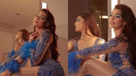 Sexy Jacqueline Fernandez Sizzles In A Blue See Through Bodysuit