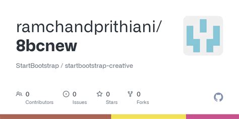 Github Ramchandprithiani Bcnew Startbootstrap Startbootstrap Creative