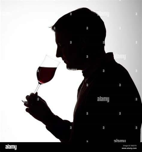 Tasting Glass Silhouette Smelling Hi Res Stock Photography And Images