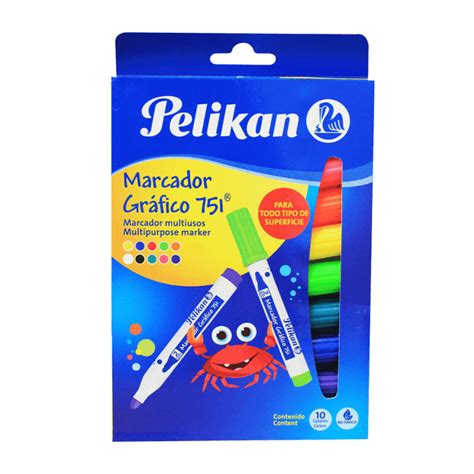 Marcadores gráficos 10 colores Pelikan 751 Comsucre Online