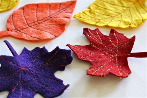 Fall Felt Leaves Tutorial And Patterns Made Everyday Felt Leaves