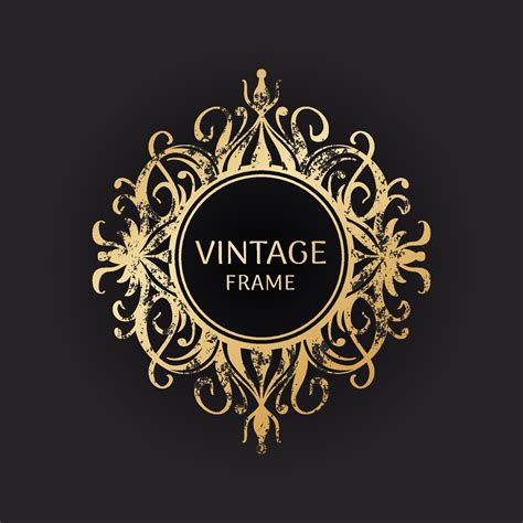 Round Vintage Frame With Ornate Ornament 10979906 Vector Art At Vecteezy