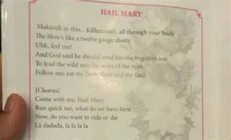 Church Prints Tupac Lyrics To Hail Mary Instead Of Christian Prayer