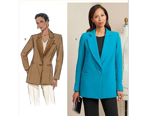 Misses Open Front Jackets Butterick Sewing Pattern B6328 Etsy