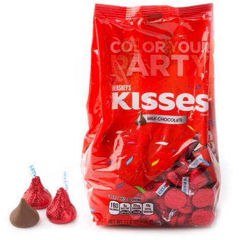 Red Hersheys Kisses 176 Oz Bag • Chocolate Candy Delights • Bulk