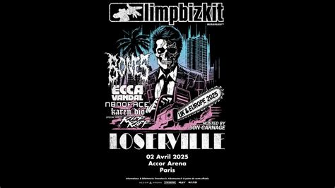 Limp Bizkit à Paris 2025 Billets Prix et Réservations