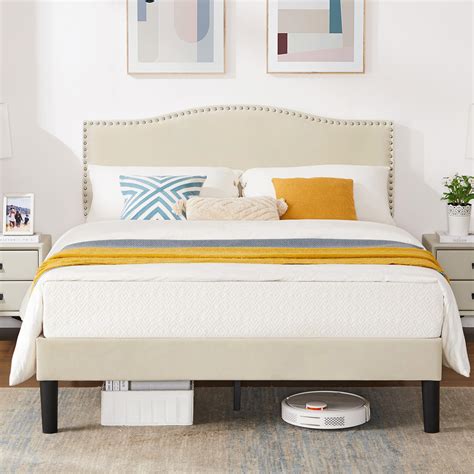 Amazon Vecelo Full Bed Frame Platform Bed Frame With Upholstered