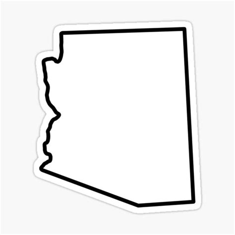 Arizona State Outline Sticker For Sale By Chocmusings Redbubble