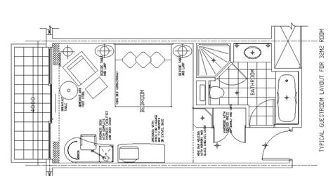 Hotel Design Guestroom Sample Plan 9