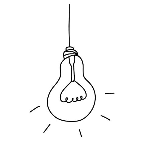 Premium Vector Hand Drawn Light Bulb Icons With Concept Of Idea