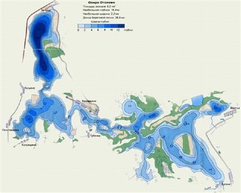 Карты глубин озер и водохранилищ Беларуси (обновляется периодически)