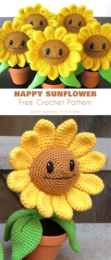 Sunflowers Top Free Crochet Patterns Abelha De Croch Crochet F Cil