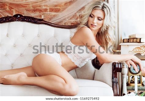 Sexy Beautiful Blonde Woman Pink Underclothes Stock Photo Shutterstock