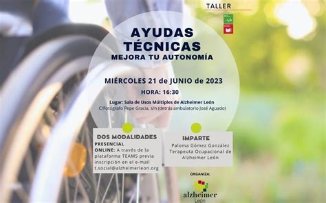 Taller Sobre Ayudas T Cnicas Para Facilitar La Autonom A